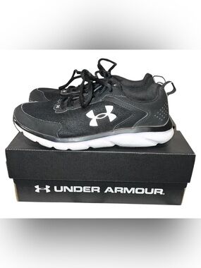 Under Armour Shoes Women’s Size 7.5 Black White Charged Assert 9 D Athletic
